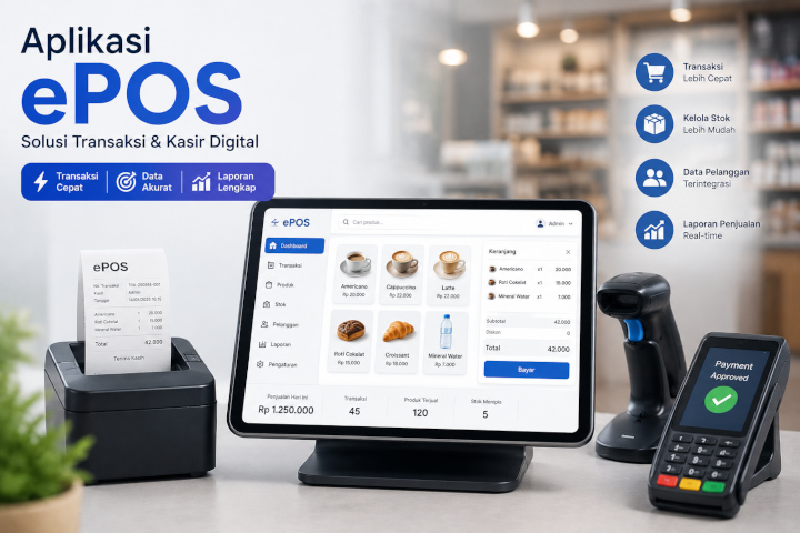 aplikasi ePOS untuk kasir dan manajemen transaksi bisnis